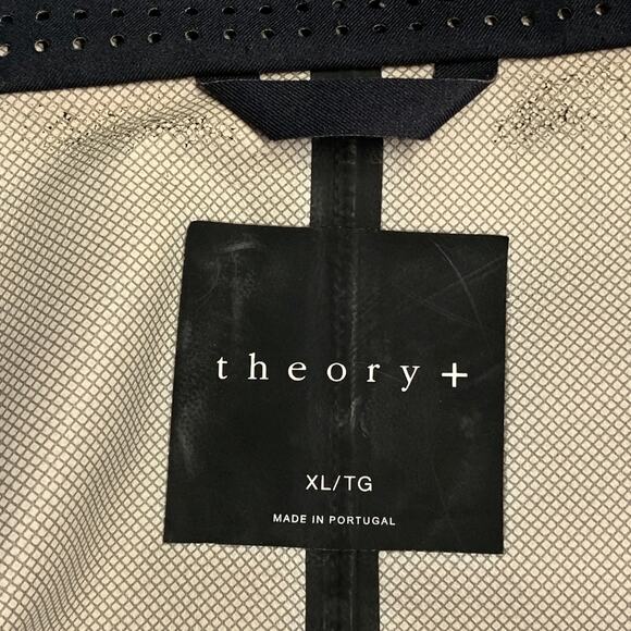 THEORY Size XL Laser Defense Black Polyester Notch Lapel Sport Coat - Picture 4 of 7